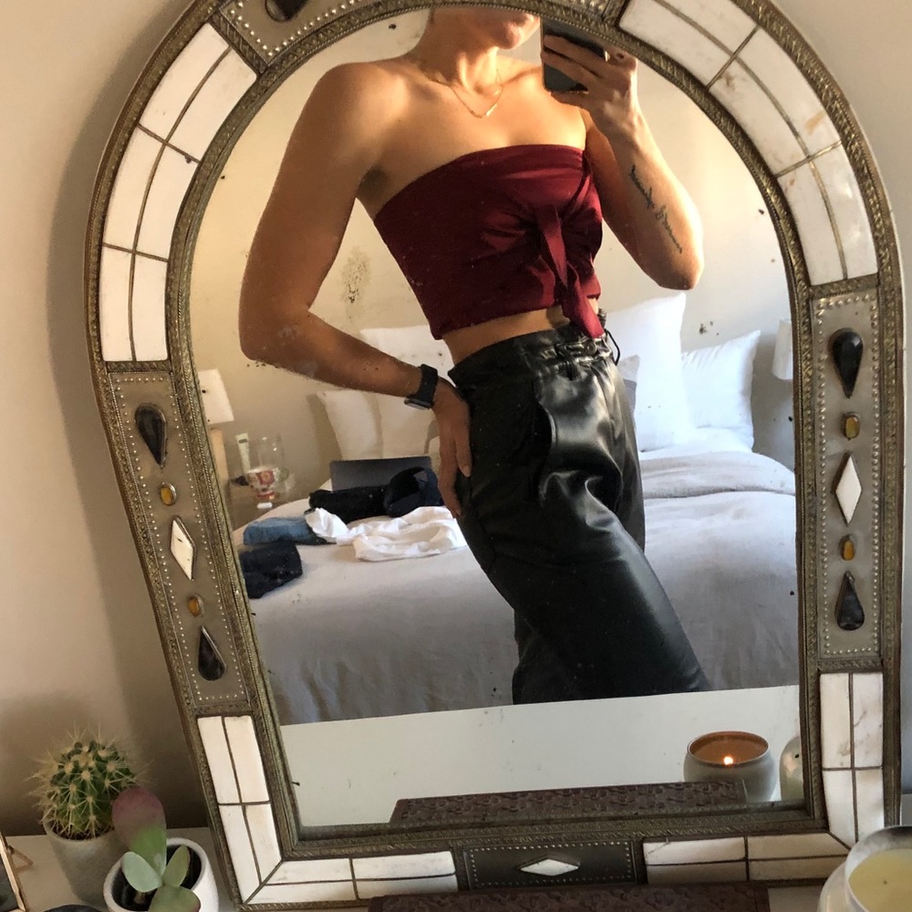 Zara Black Leather Pants